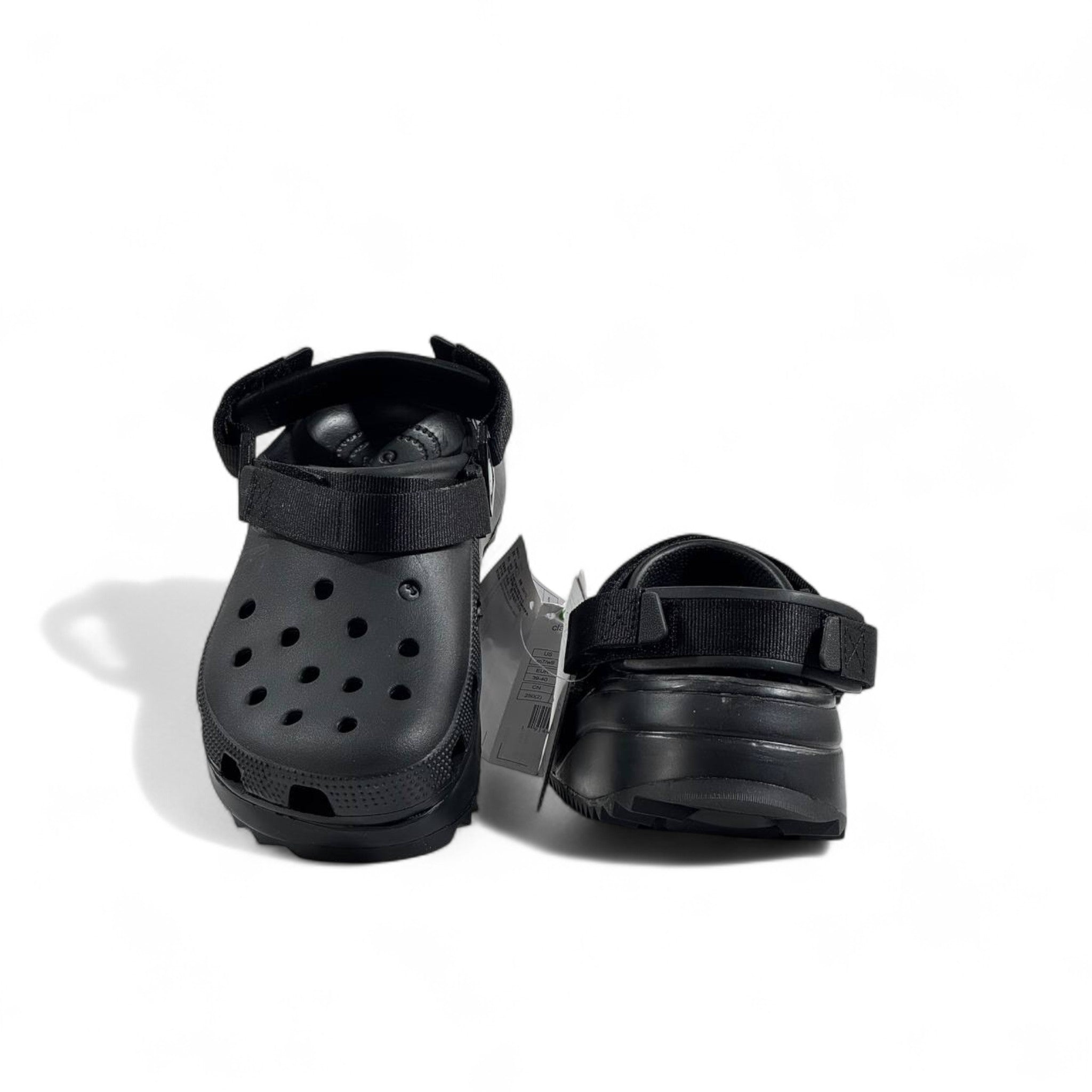 Classic Black Crocs with Adjustable Strap – Comfort & Style