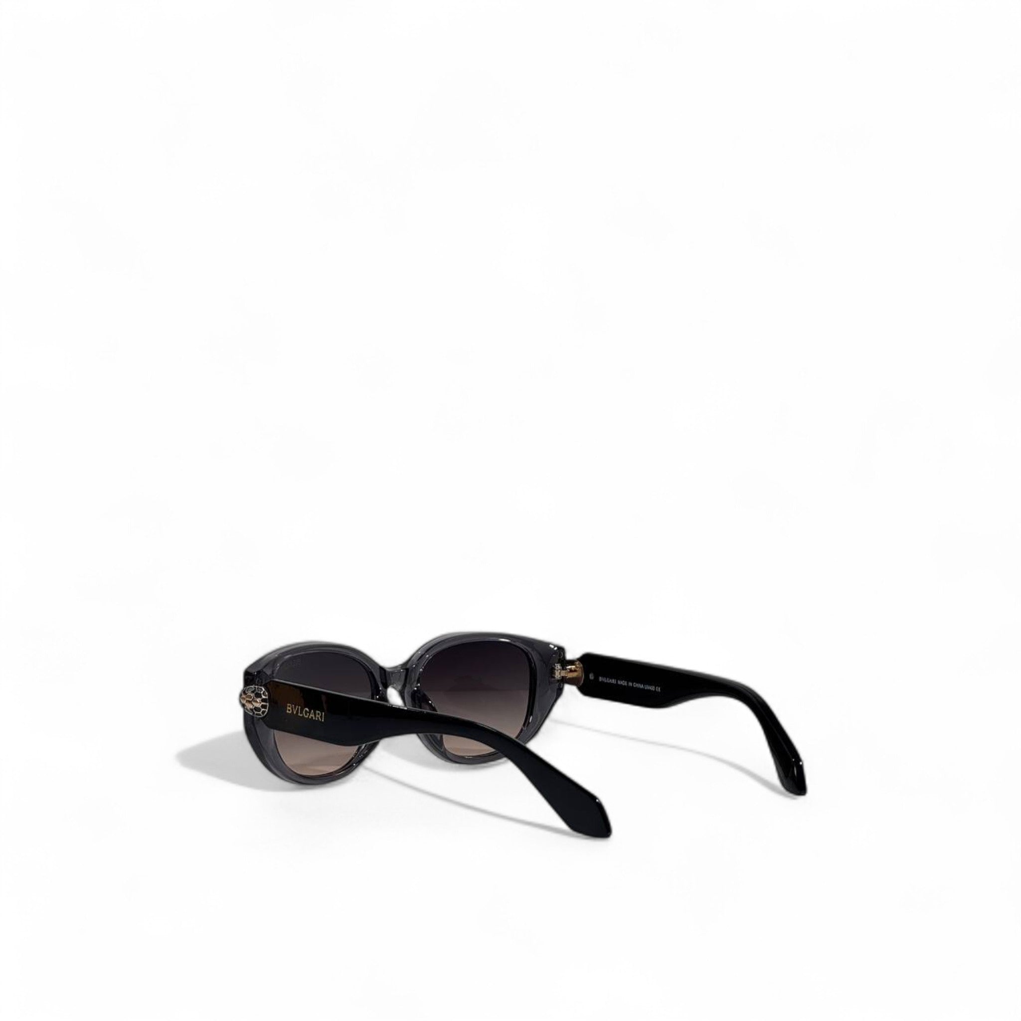 🖤 Bvlgari Oval Sunglasses – Black Gradient Jewel Edition 🕶️💎