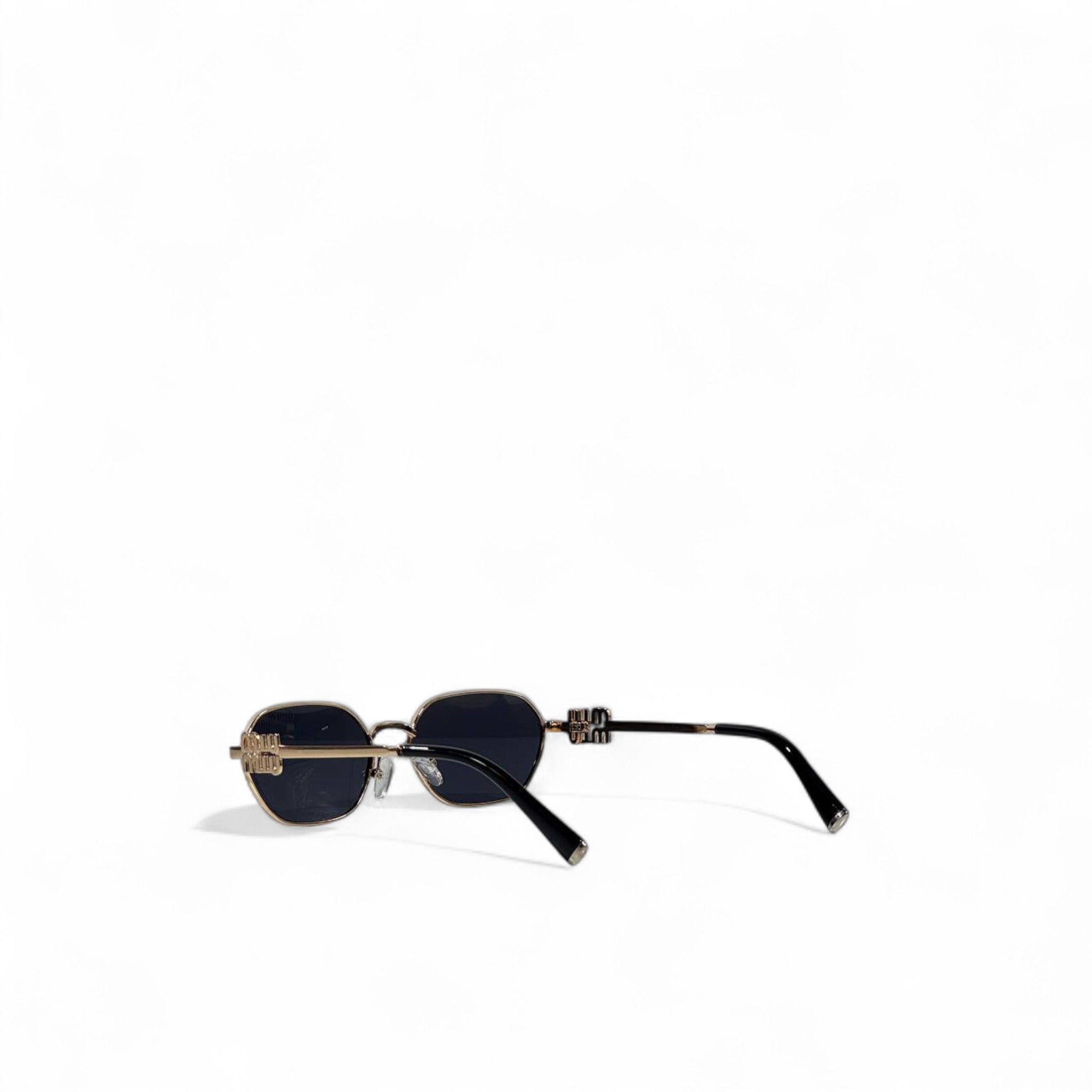 ✨ Miu Miu Metal Frame Sunglasses – Gold & Dark Lens Luxury 🕶️💛