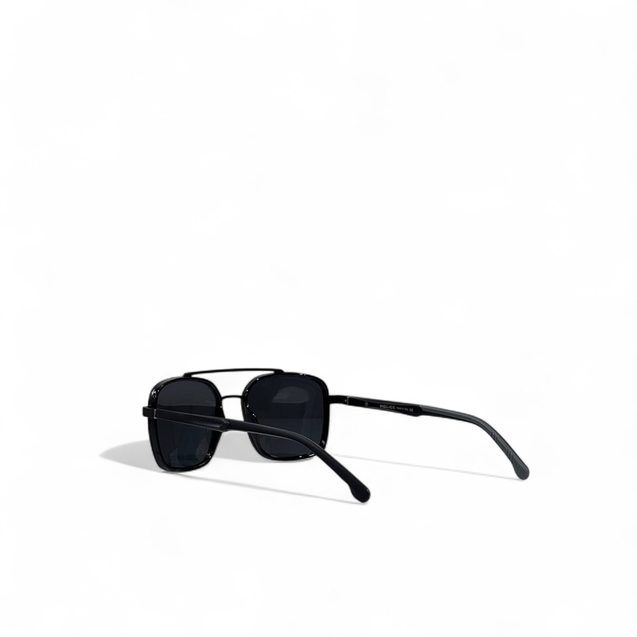 🖤 Police Square Aviator Sunglasses – Black Double Bridge 🕶️✨