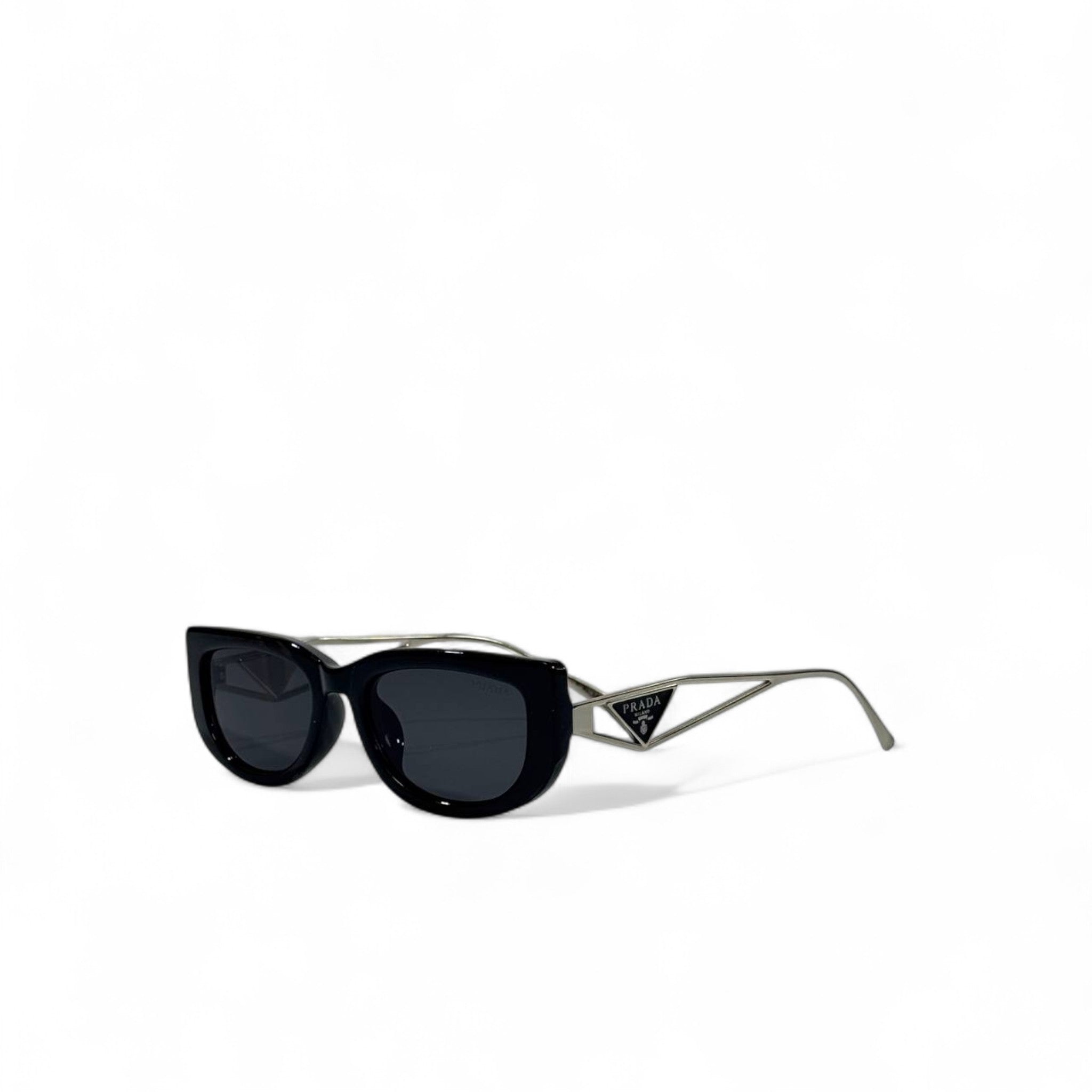 🖤 Prada Black & Metal Sunglasses – Futuristic Icon 🕶️✨