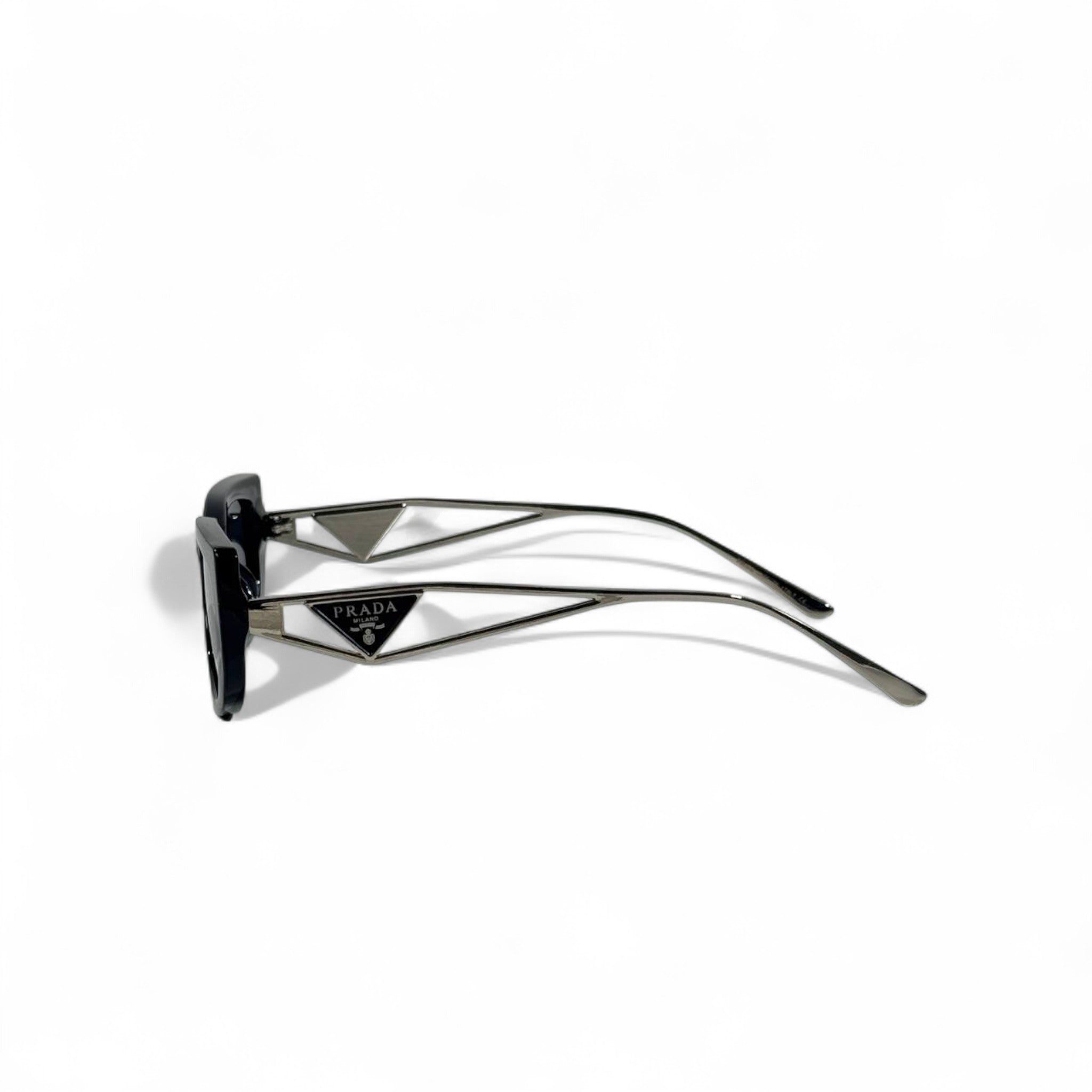 🖤 Prada Black & Metal Sunglasses – Futuristic Icon 🕶️✨