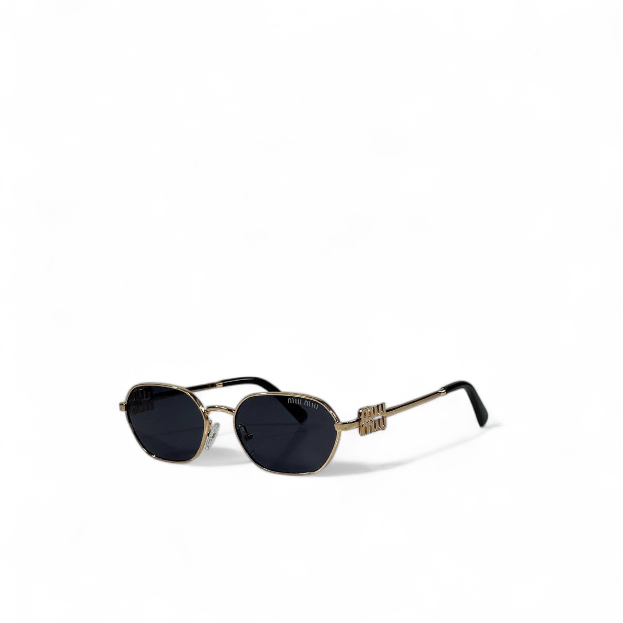 ✨ Miu Miu Geometric Gold Sunglasses – Statement Elegance 🖤