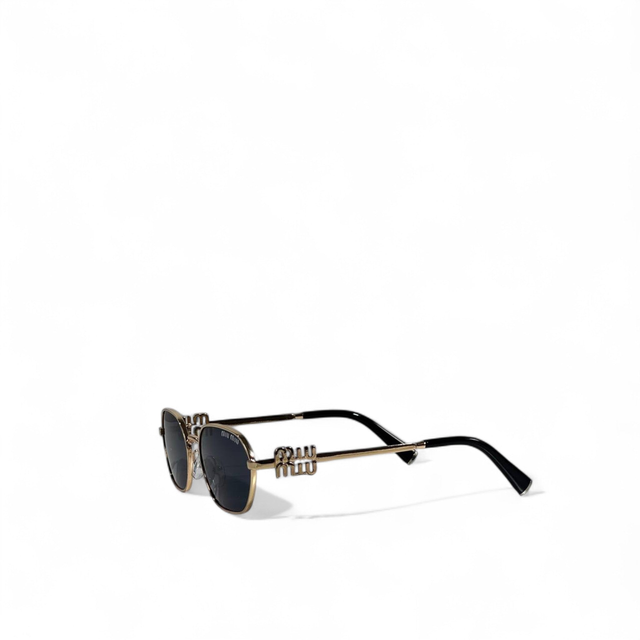 ✨ Miu Miu Geometric Gold Sunglasses – Statement Elegance 🖤