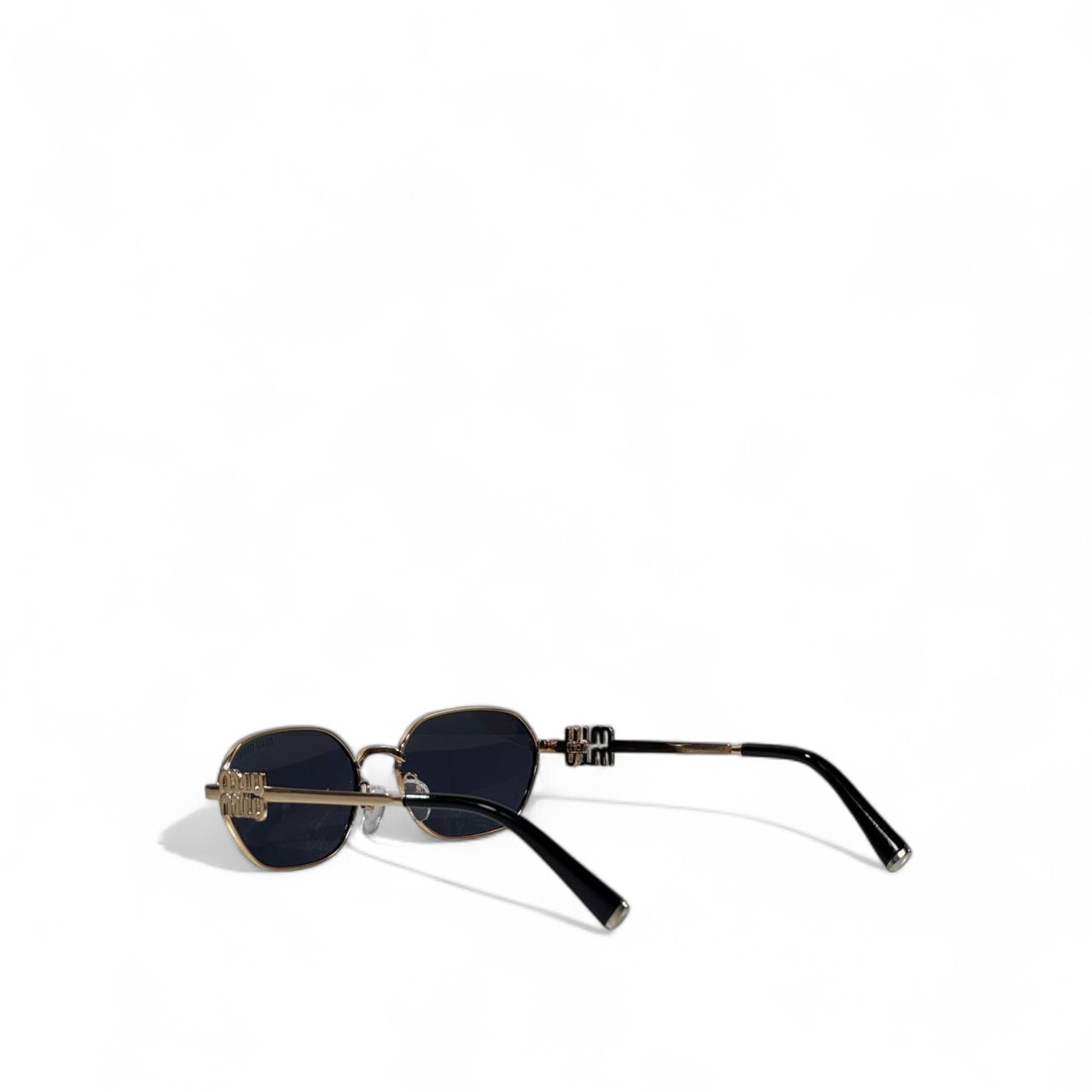 ✨ Miu Miu Geometric Gold Sunglasses – Statement Elegance 🖤