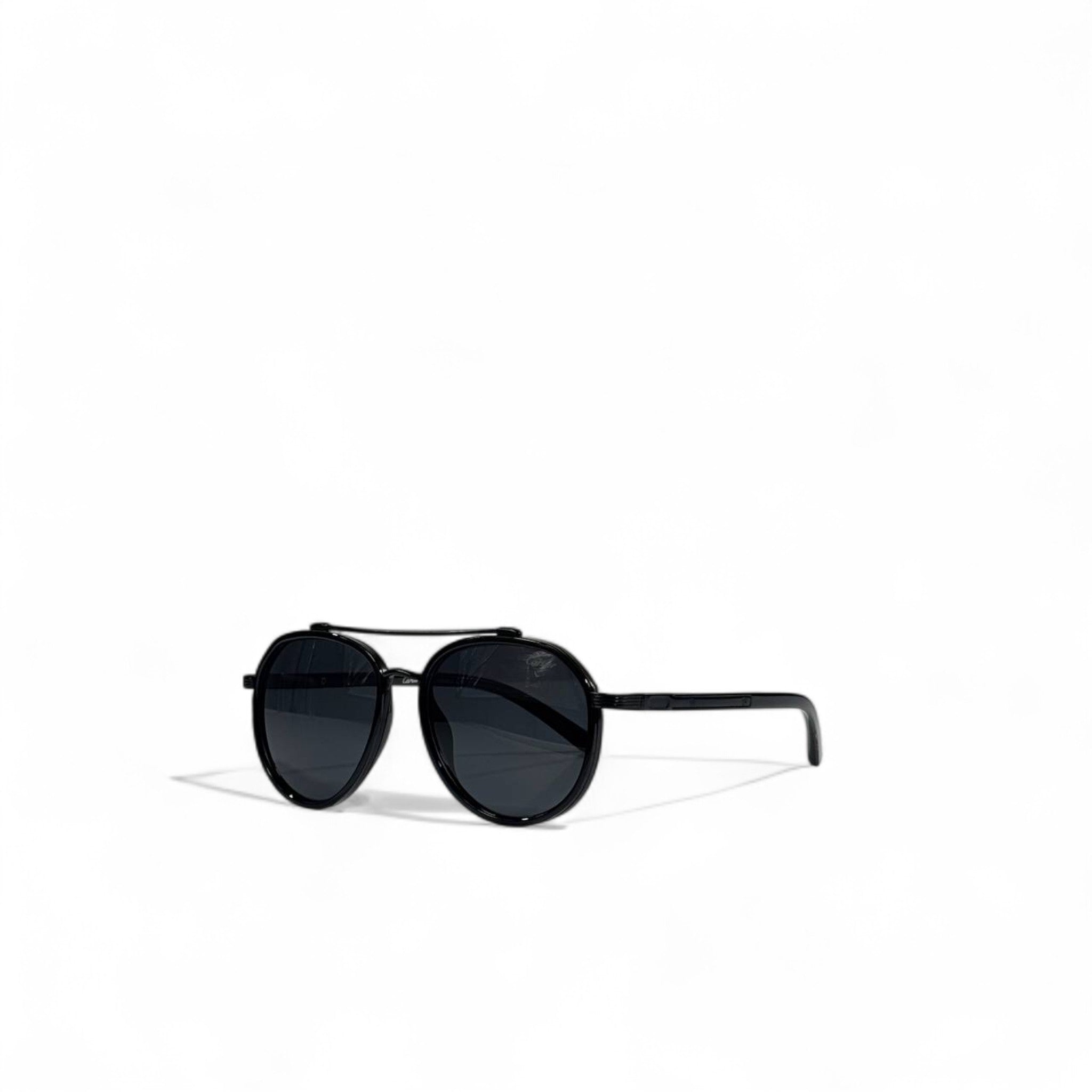😎 Cartier Black Aviator Round Sunglasses – Timeless Luxury