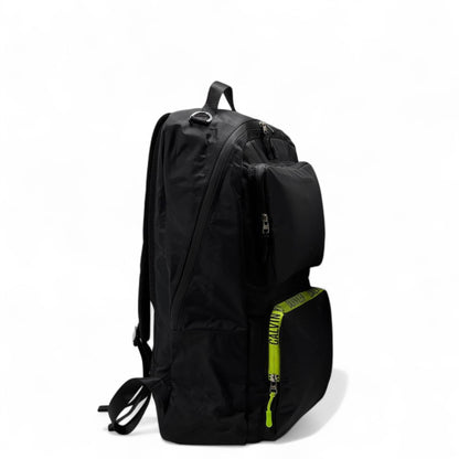 Calvin Klein CK One Backpack 🎒 – Black with Neon Green Logo Accents