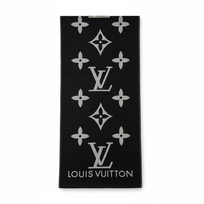 🧣 Louis Vuitton Black Monogram Scarf – Iconic Timeless Luxury