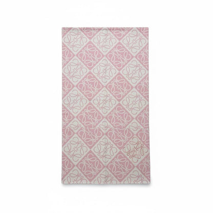 🧣 Loewe Anagram Pink Scarf – Soft Feminine Luxury