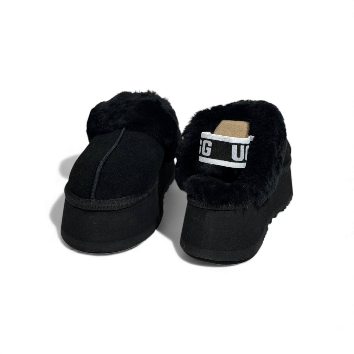 UGG Platform Cozy Slippers – Black Ultimate Comfort Edition 🖤✨
