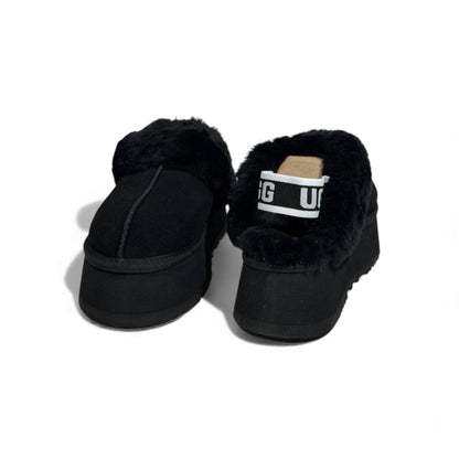 UGG Platform Cozy Slippers – Black Ultimate Comfort Edition 🖤✨
