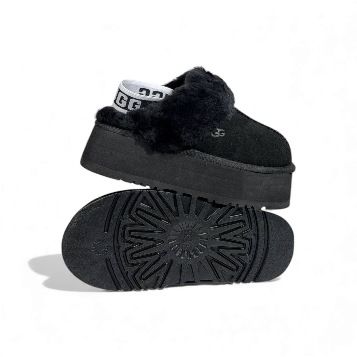 UGG Platform Cozy Slippers – Black Ultimate Comfort Edition 🖤✨