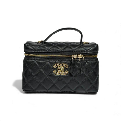 🖤 Chanel Quilted Vanity Case ✨👜 | Timeless Black Luxury