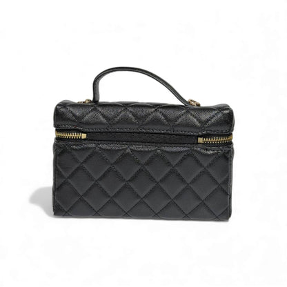 🖤 Chanel Quilted Vanity Case ✨👜 | Timeless Black Luxury