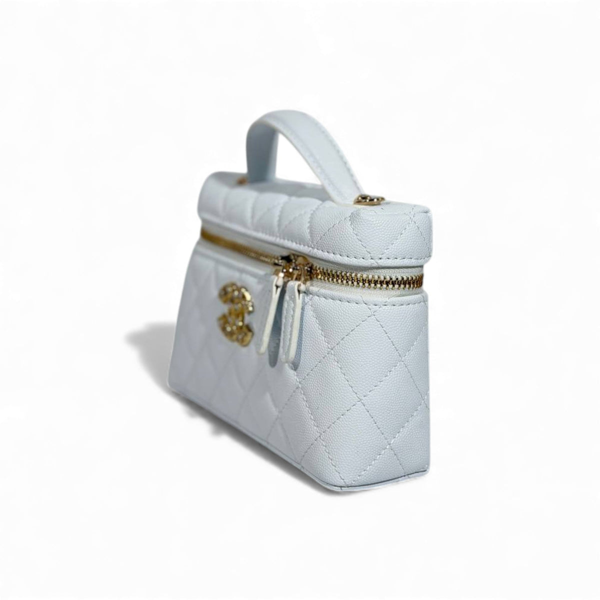 🤍 Chanel White Vanity Case Bag 👜✨ | Pure Luxury Elegance