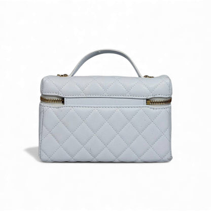 🤍 Chanel White Vanity Case Bag 👜✨ | Pure Luxury Elegance