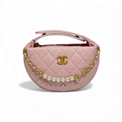 💗 Chanel Pink Pearl Chain Bag 👜✨ | Elegant Mini Luxury