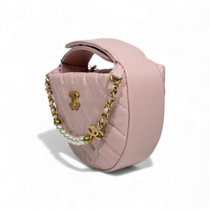 💗 Chanel Pink Pearl Chain Bag 👜✨ | Elegant Mini Luxury