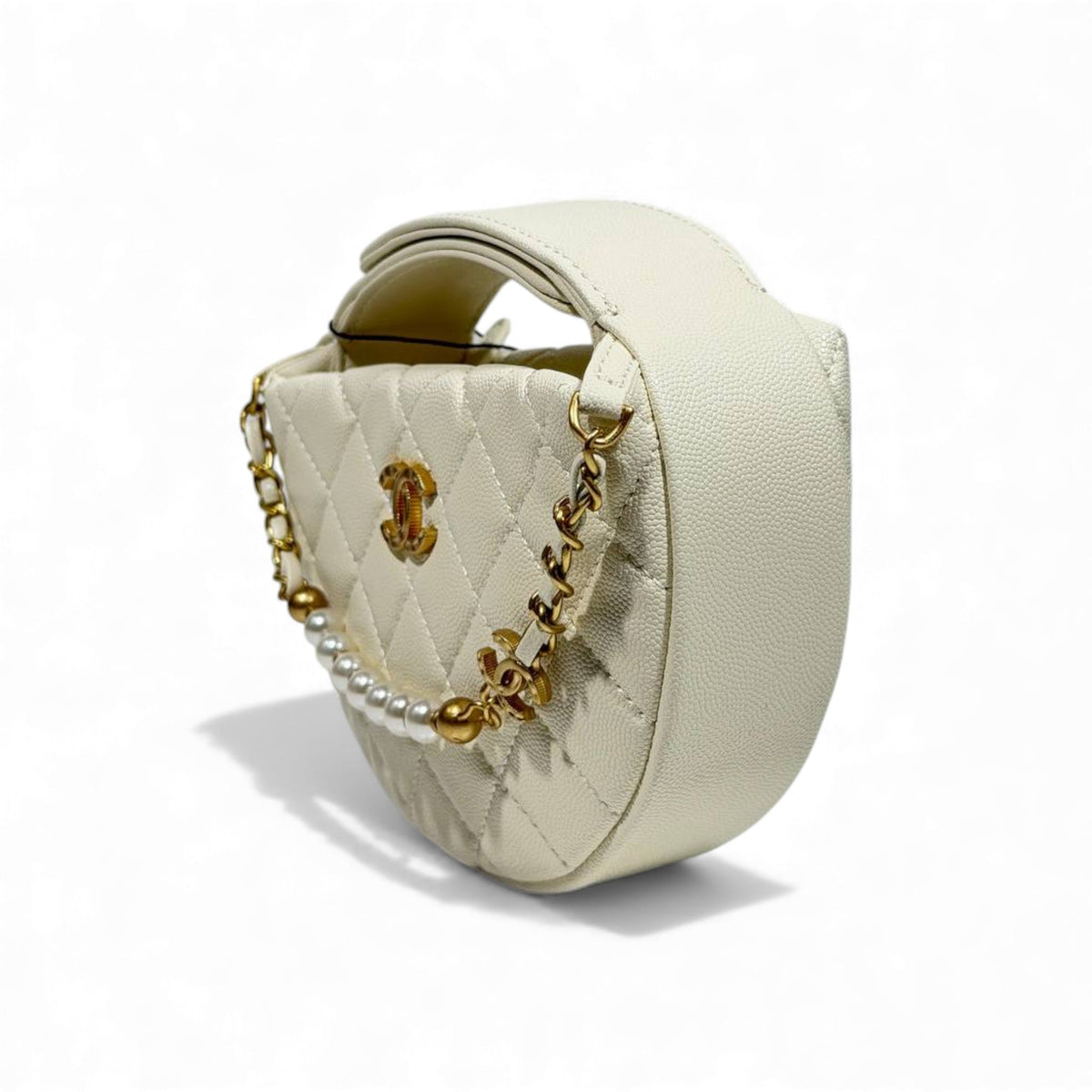 🤍 Chanel White Pearl Chain Bag 👜✨ | Timeless Luxury