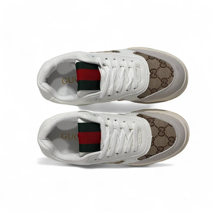 🔥 Gucci GG Supreme Sneakers – Beige/White Monogram Trainers 👟✨