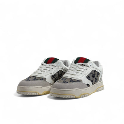 🔥 Gucci GG Supreme Sneakers – White/Grey Monogram Trainers 👟✨