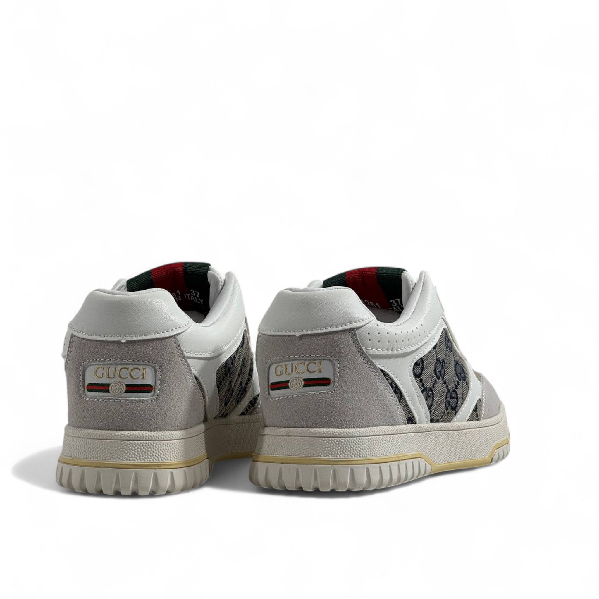 🔥 Gucci GG Supreme Sneakers – White/Grey Monogram Trainers 👟✨