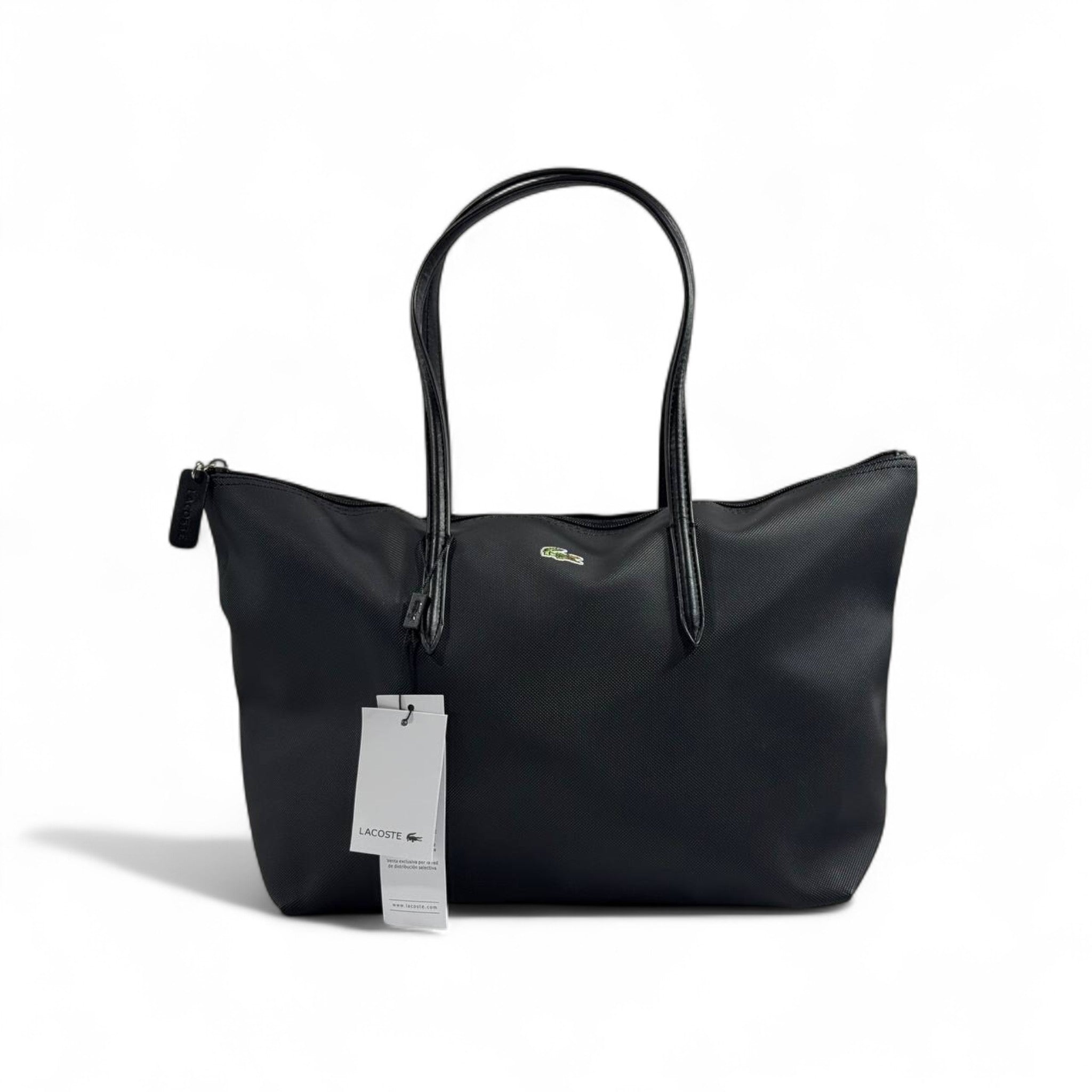 Lacoste Classic Black Tote Bag – Timeless Elegance 🖤🐊