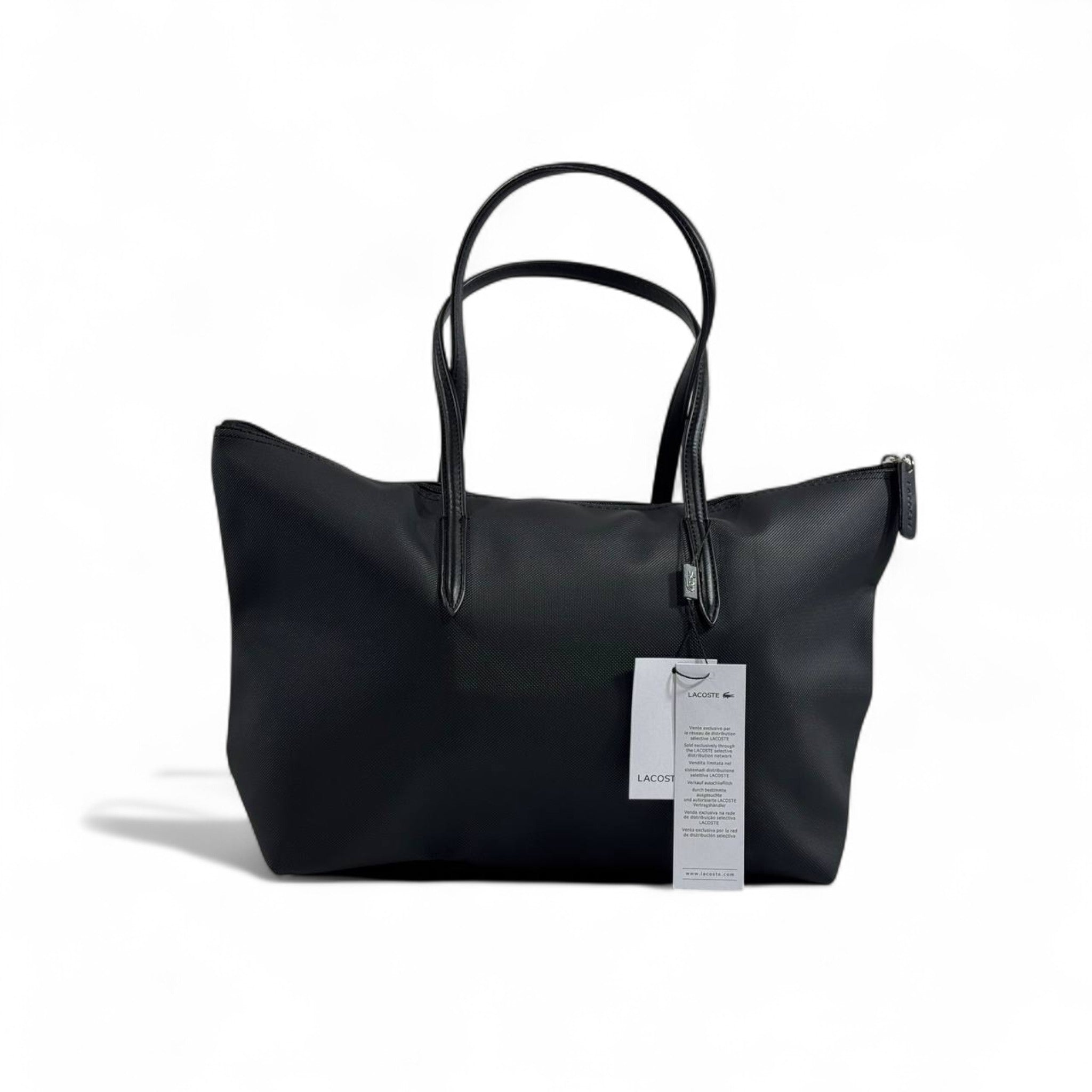 Lacoste Classic Black Tote Bag – Timeless Elegance 🖤🐊