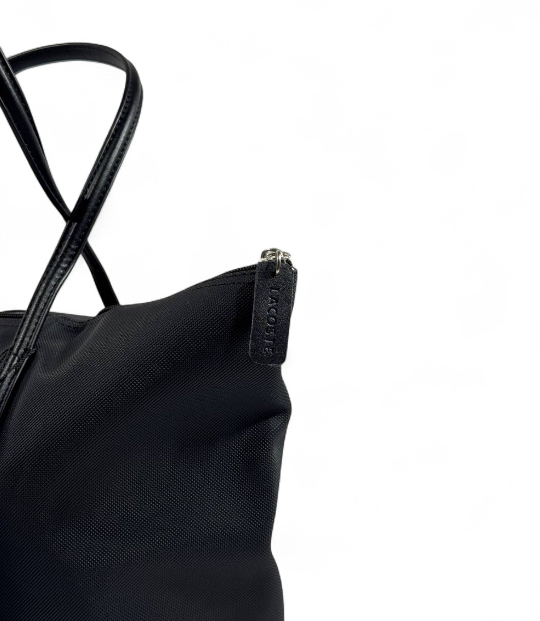 Lacoste Classic Black Tote Bag – Timeless Elegance 🖤🐊