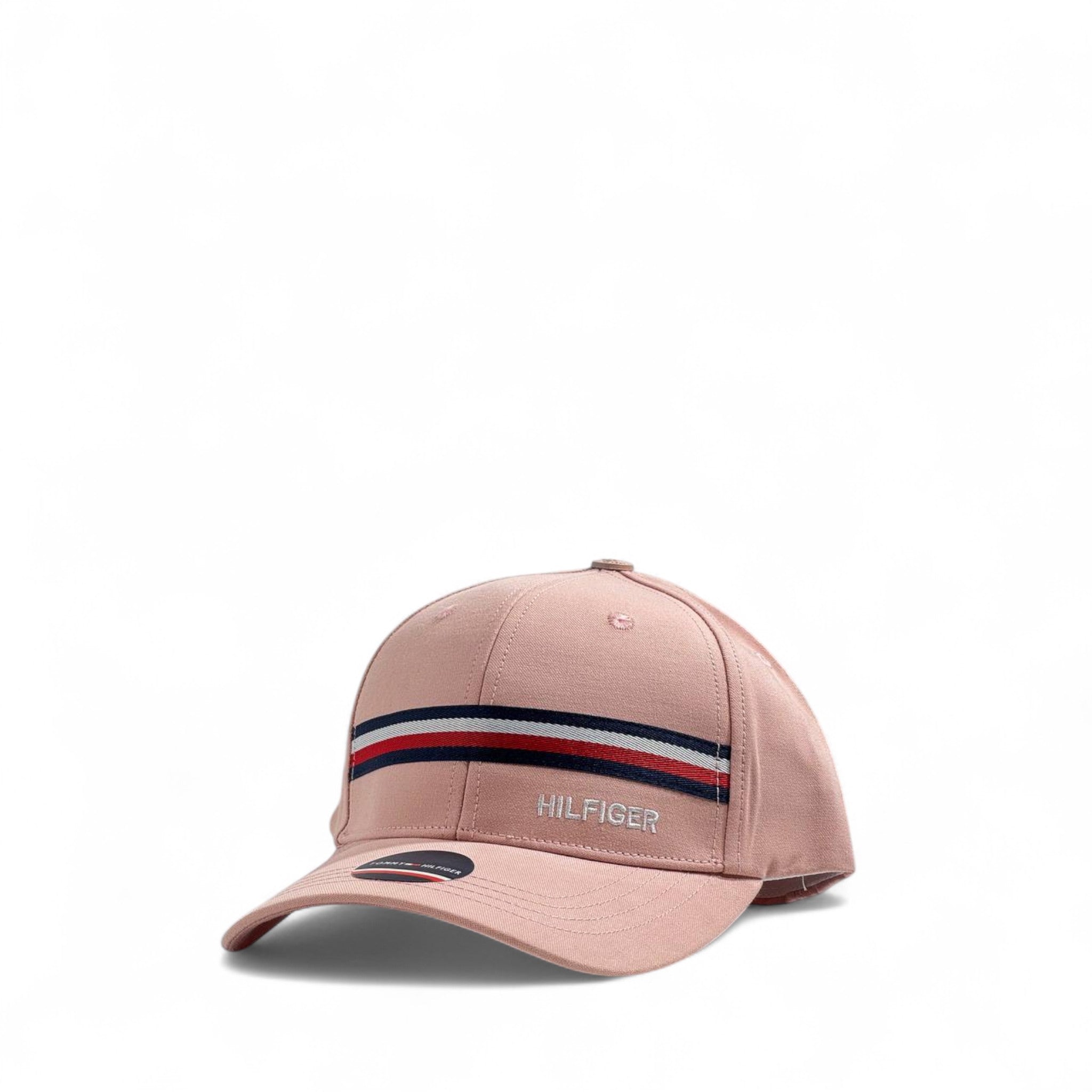 Tommy Hilfiger Pink Logo Stripe Cap – Classic & Chic 🎀✨