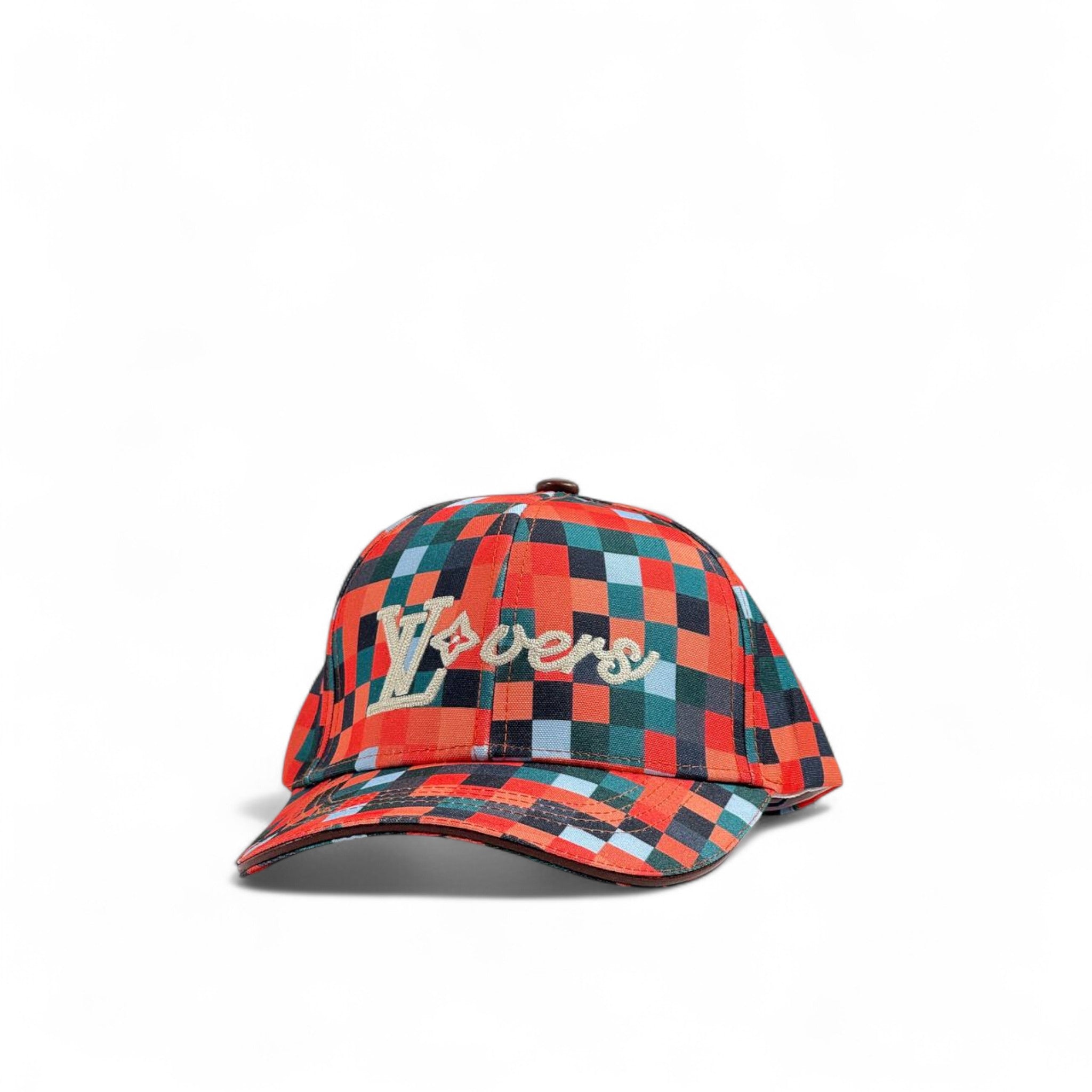 Louis Vuitton Lovers Checkered Cap – Bold Statement 🟥🟦🟧