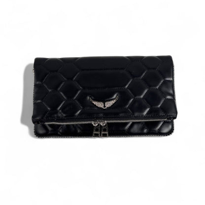 Zadig & Voltaire Quilted Wing Emblem Crossbody Bag – Black 🖤✨