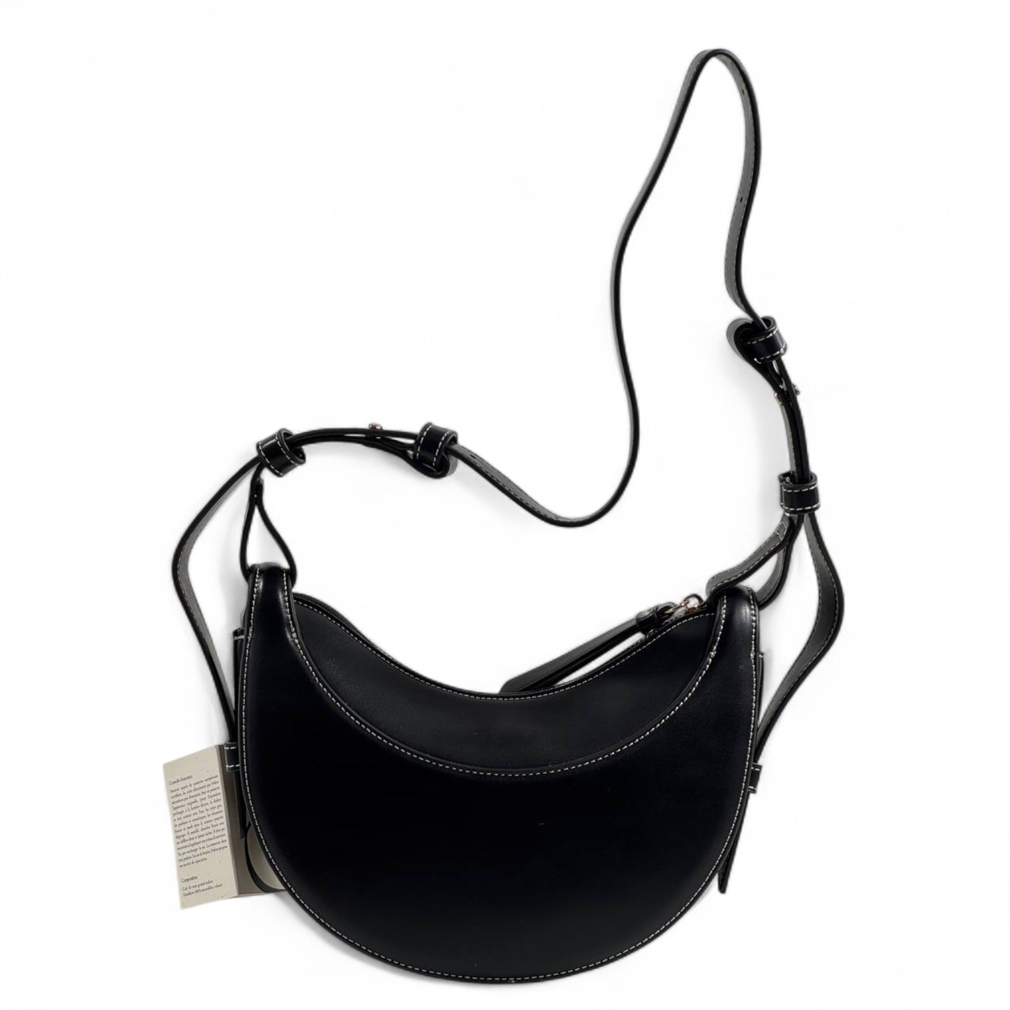 Polène Paris Crescent Crossbody Bag – Black 🌑✨