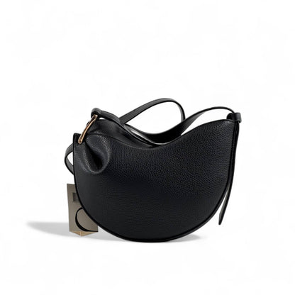 Polène Paris Crescent Crossbody Bag – Black Grained Leather 🖤✨
