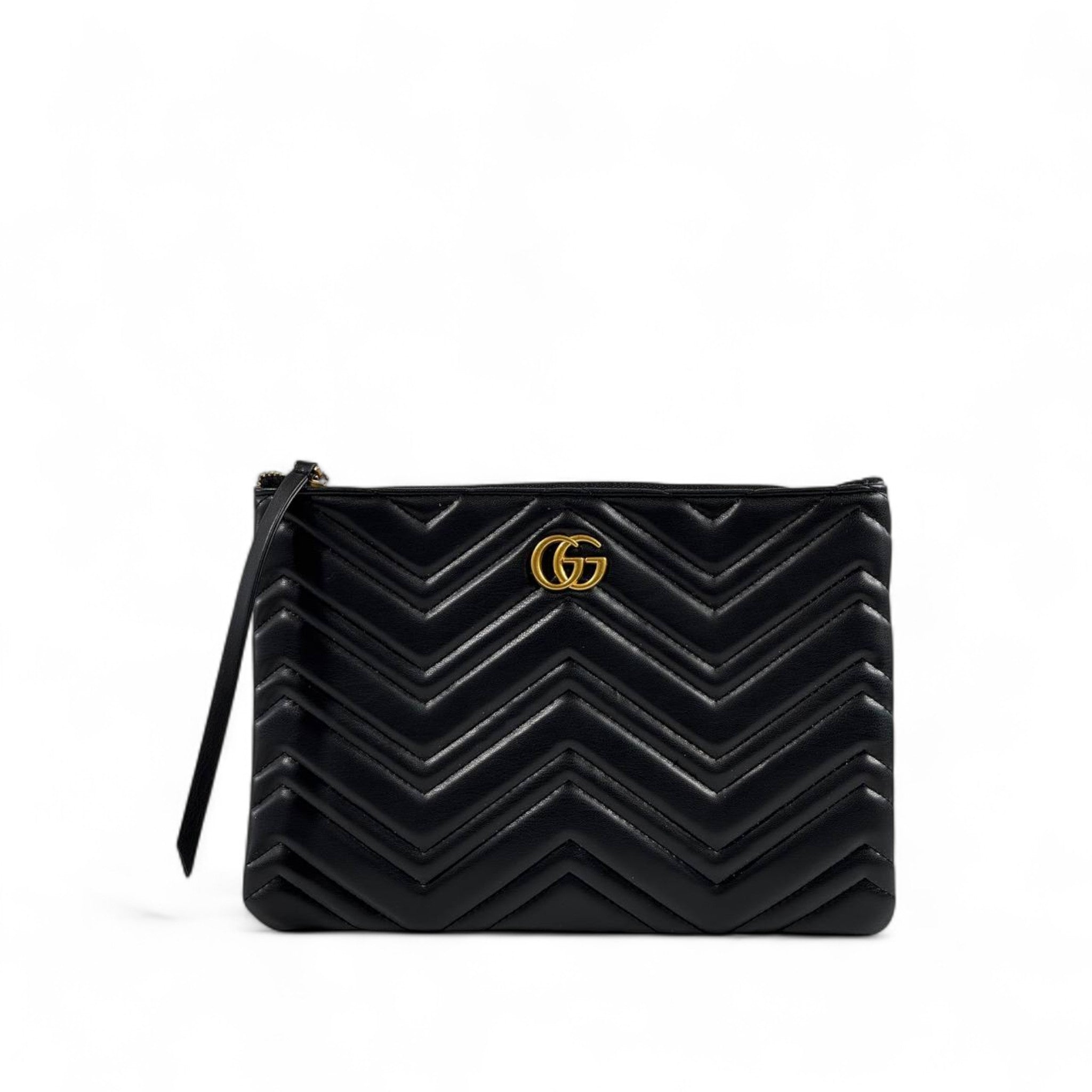 Gucci Marmont Black Quilted Leather Pouch – GG Logo 🖤✨