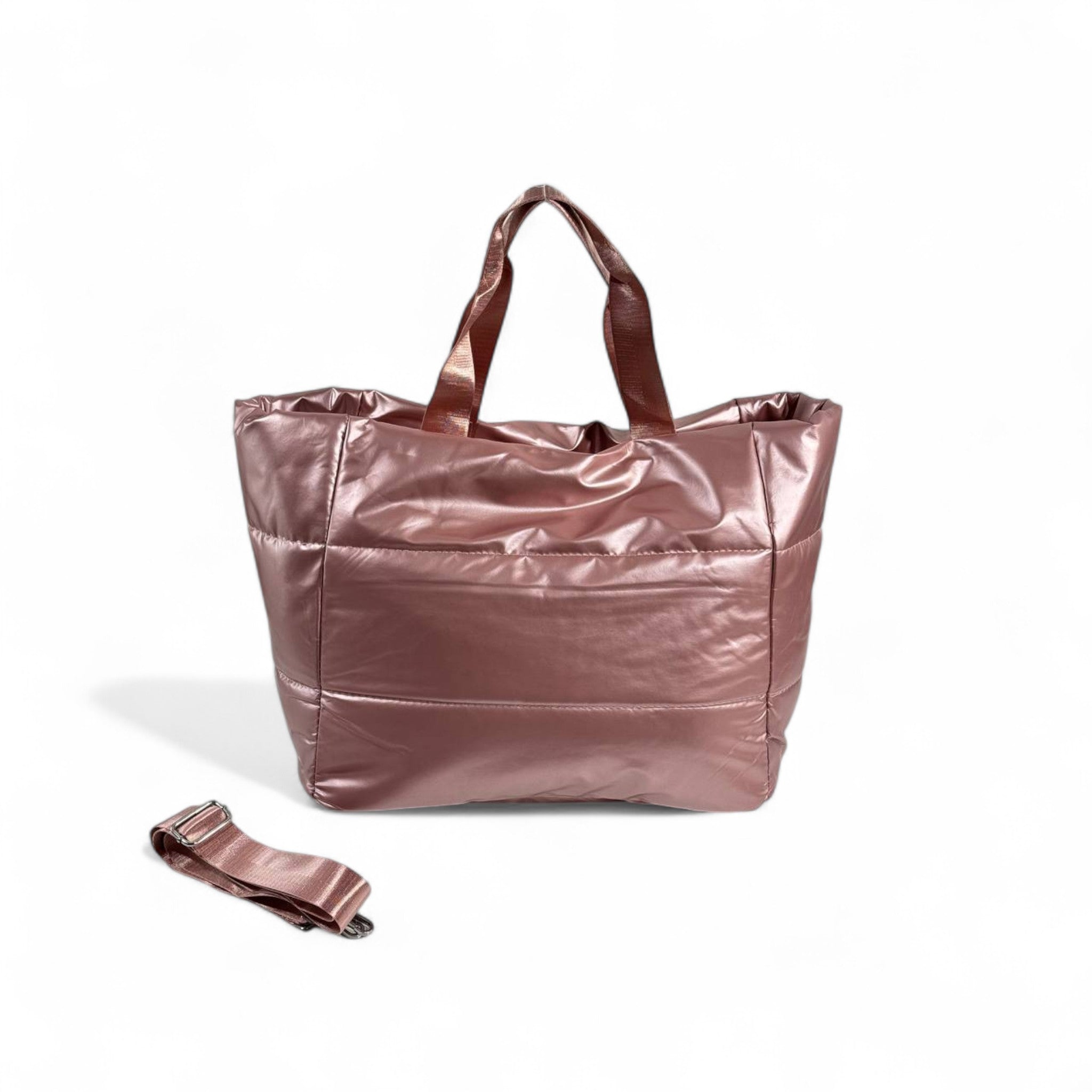 🌸 Alo Metallic Rose Tote Bag – Chic, Spacious & Everyday-Ready ✨