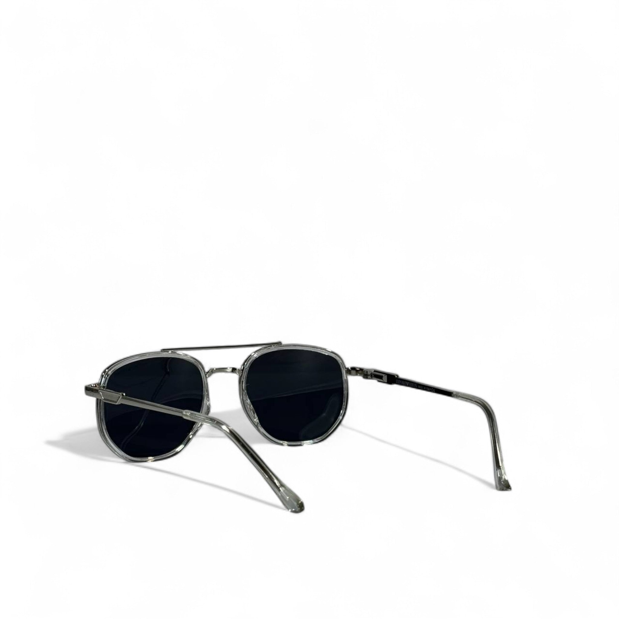🕶️ Emporio Armani Sunglasses – Metal Double-Bridge with Dark Lenses ✨👑