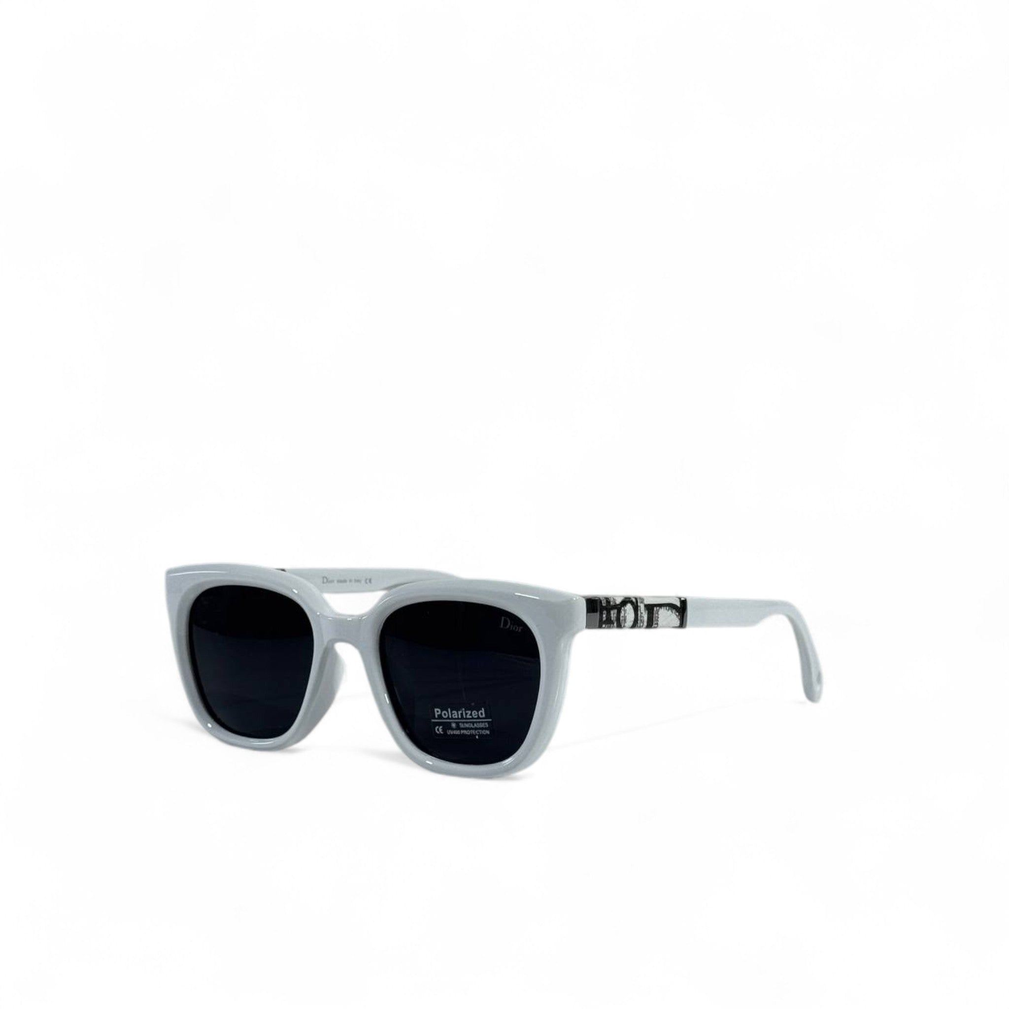 ✨ Dior Sunglasses – White Square Frame with Polarized Dark Lenses 🕶️👑