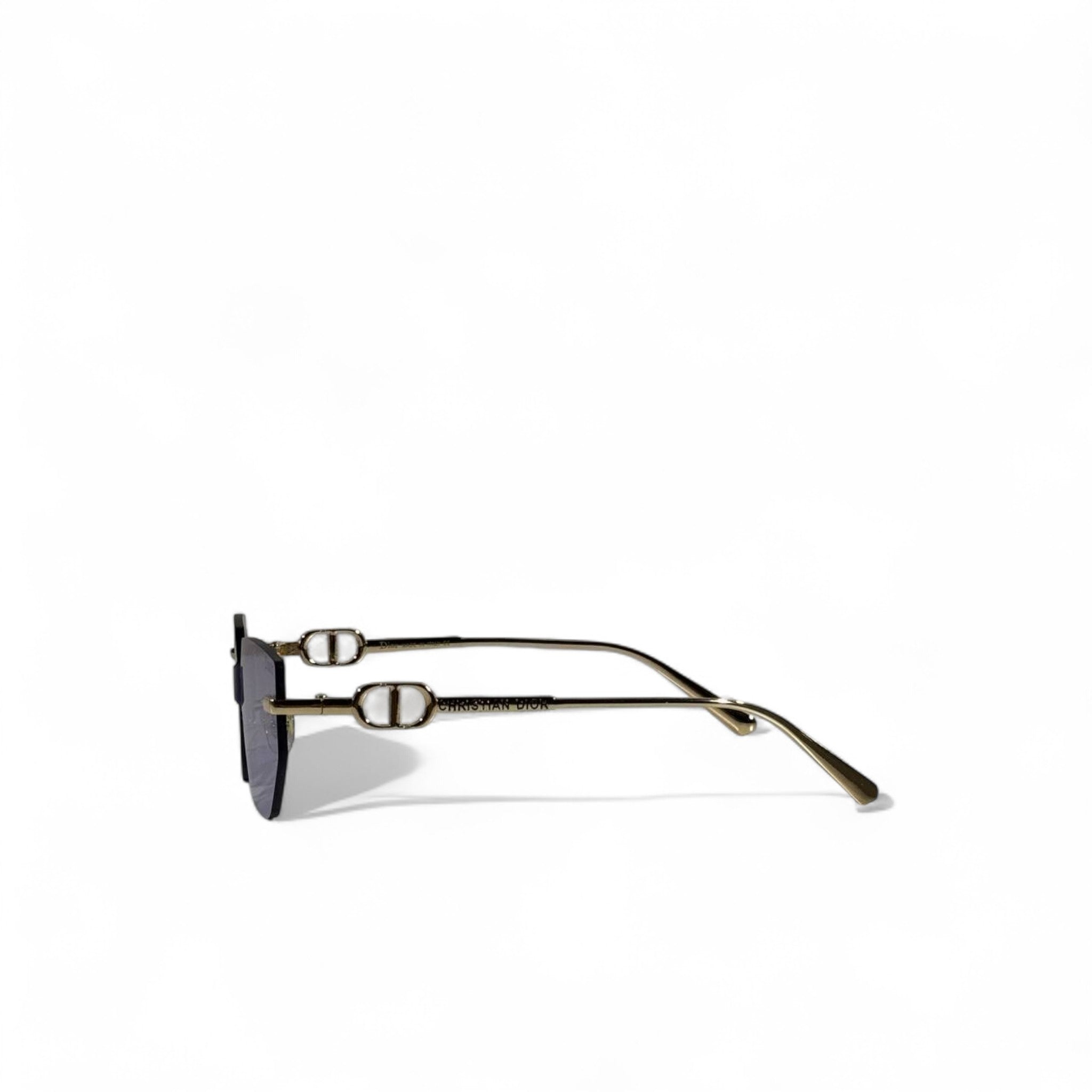 ✨ Christian Dior Sunglasses – Geometric Rimless with Purple Gradient Lenses 👑🕶️
