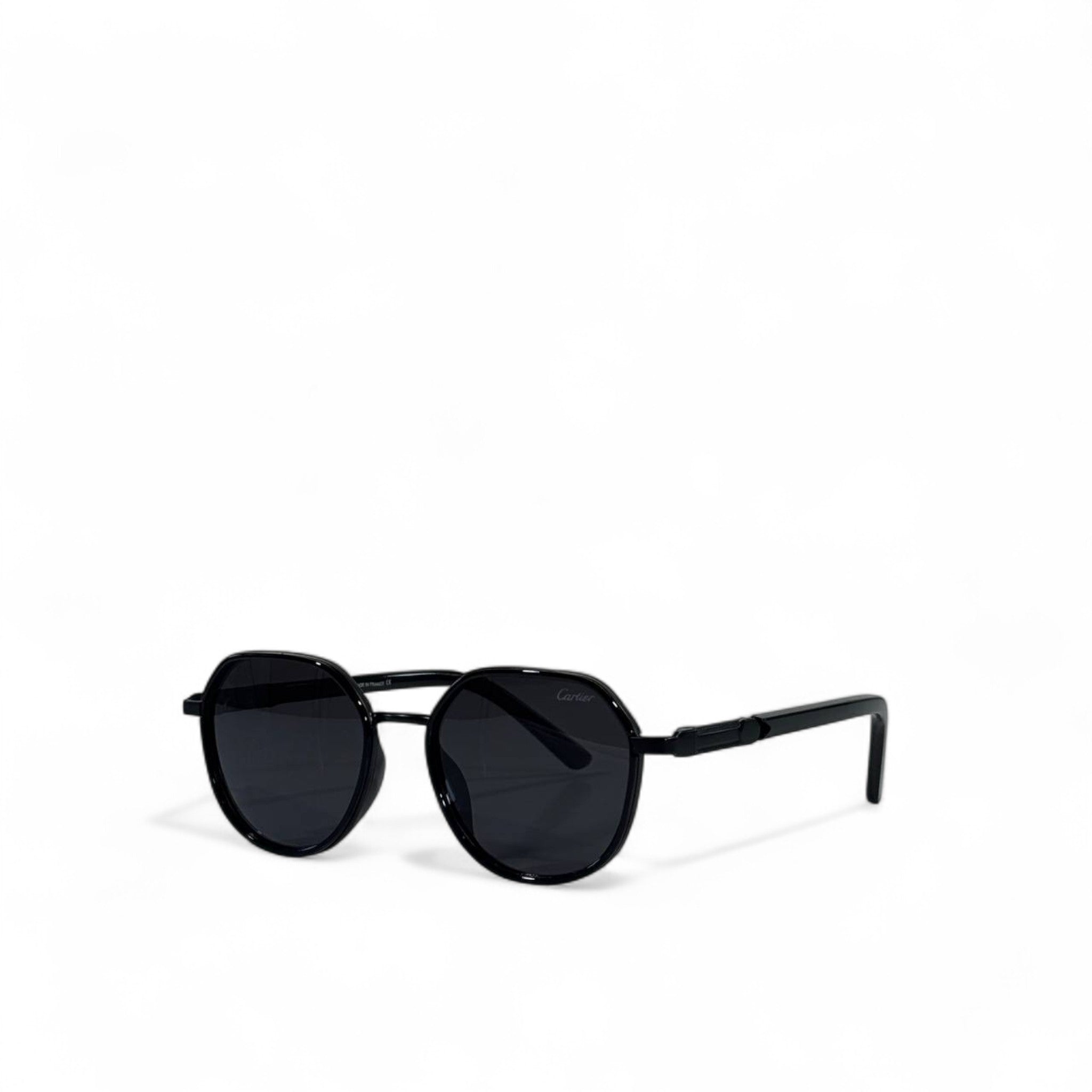 Cartier Sunglasses – Black Round Frame with Dark Lenses 🖤✨