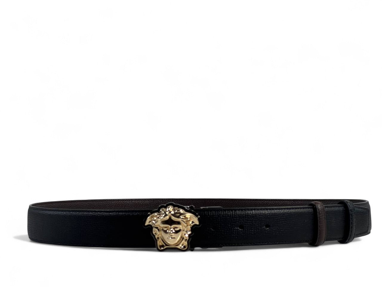 Versace Medusa Black Leather Belt – 125CM 🖤✨