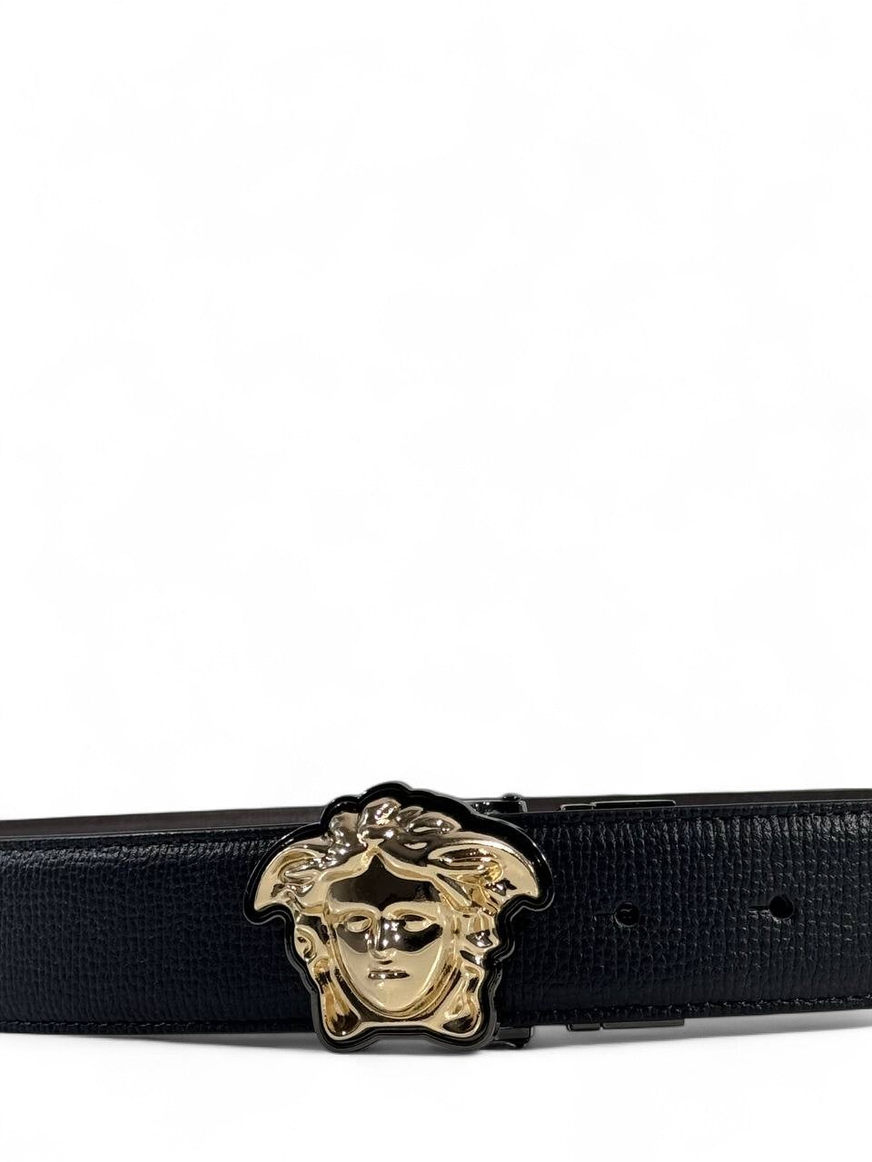 Versace Medusa Black Leather Belt – 125CM 🖤✨