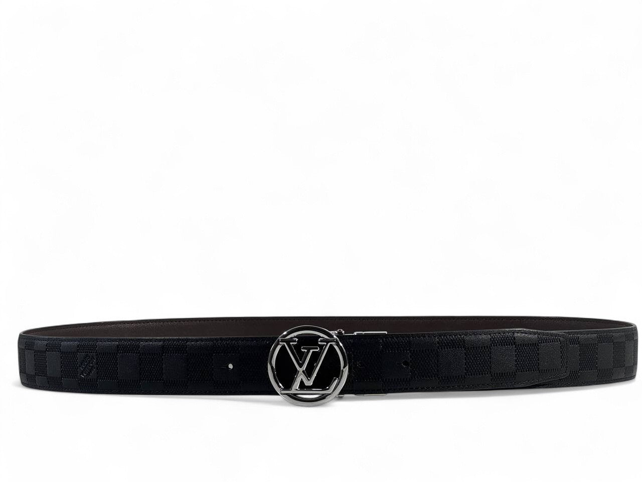 Louis Vuitton Damier Graphite Belt with LV Circle Buckle – 120CM 🖤✨