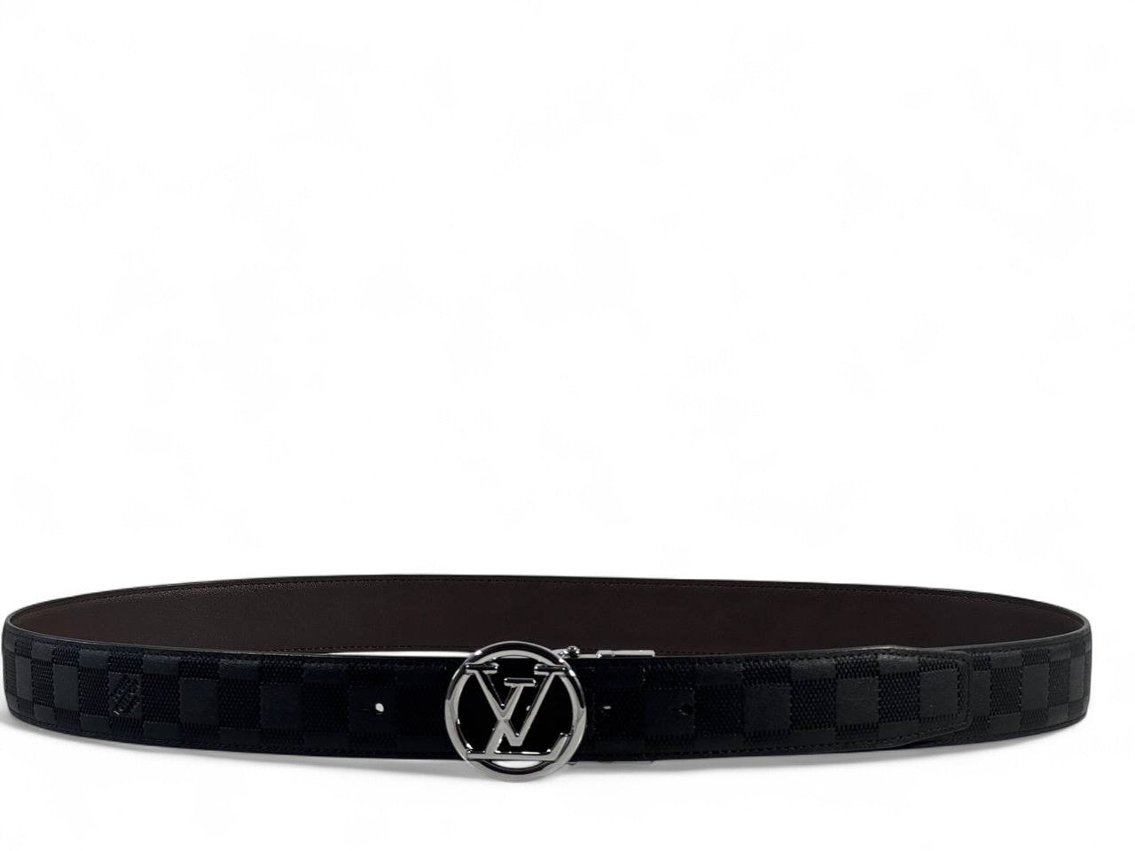 Louis Vuitton Damier Graphite Belt with LV Circle Buckle – 120CM 🖤✨