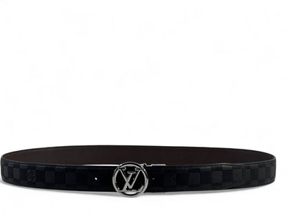 Louis Vuitton Damier Graphite Belt with LV Circle Buckle – 120CM 🖤✨