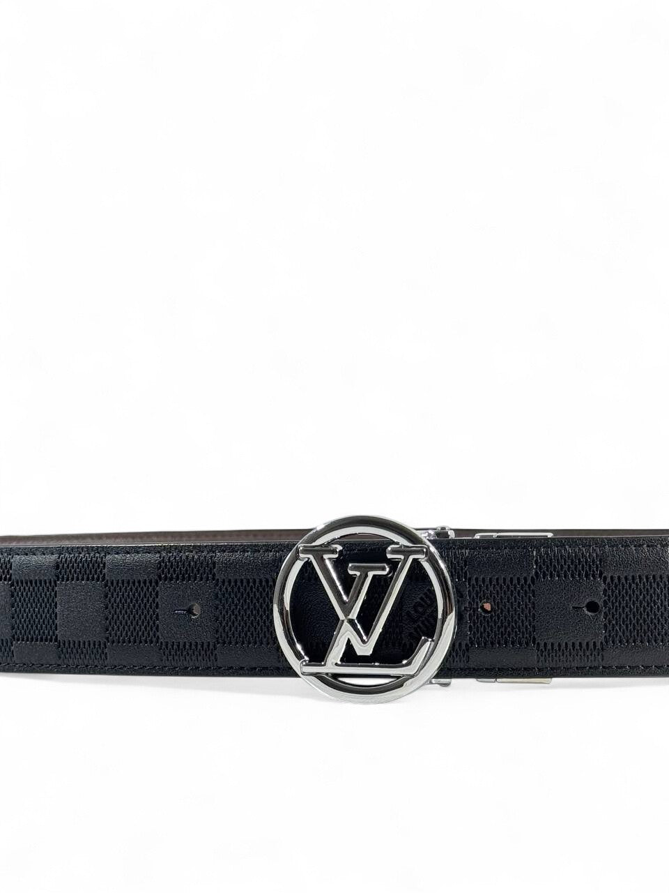 Louis Vuitton Damier Graphite Belt with LV Circle Buckle – 120CM 🖤✨