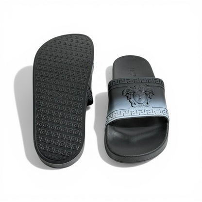 🖤✨ Versace Medusa Slides – Black Luxury Slides | Iconic Statement Style