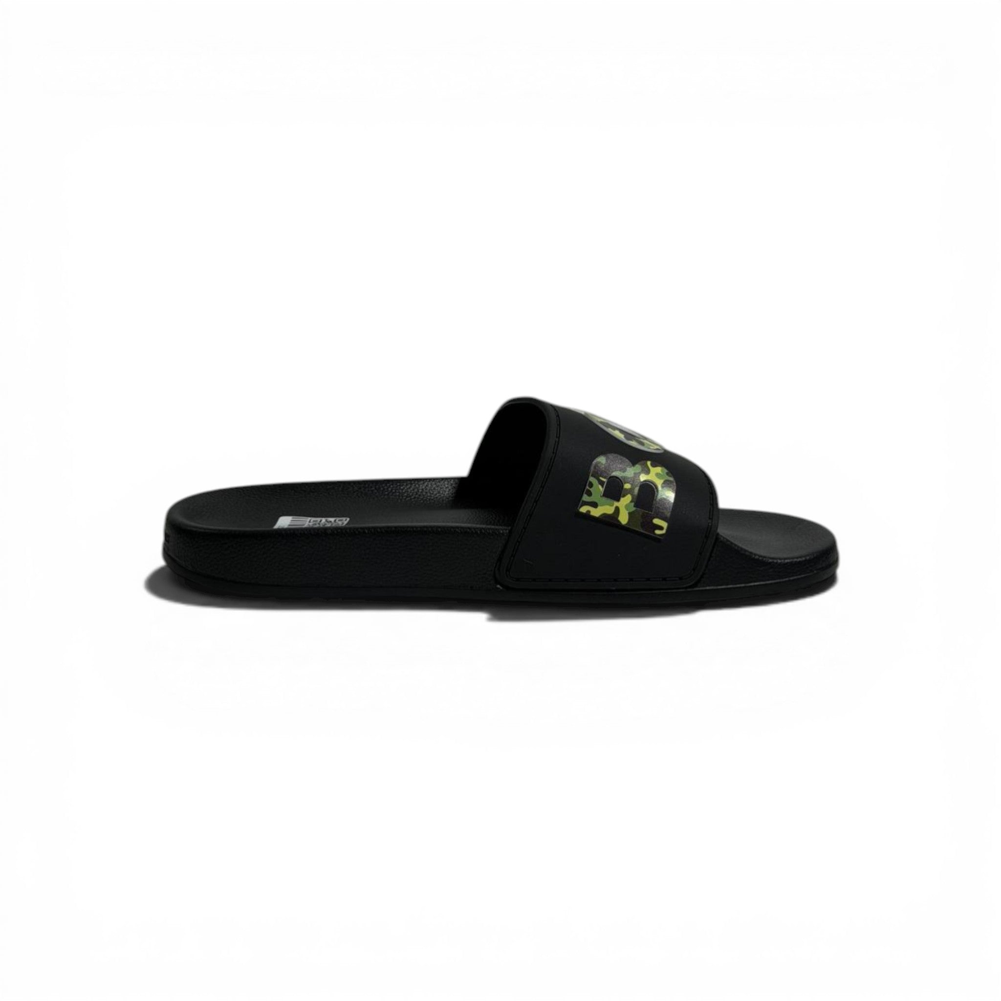 🖤🔥 BOSS Camouflage Logo Slides – Black Statement Street Style