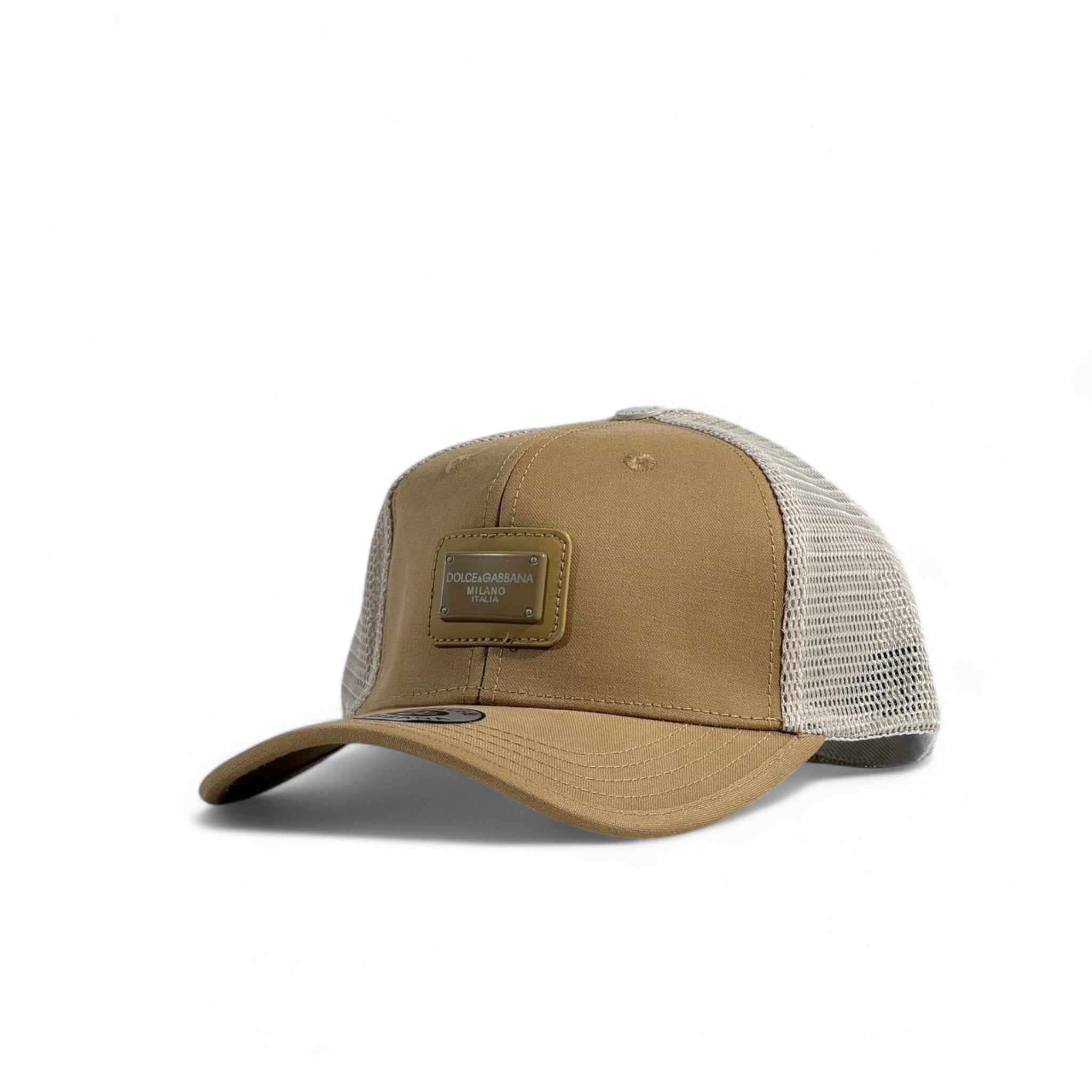 Dolce & Gabbana Milano Beige Trucker Cap – Italian Luxury Casual 🧢🤎
