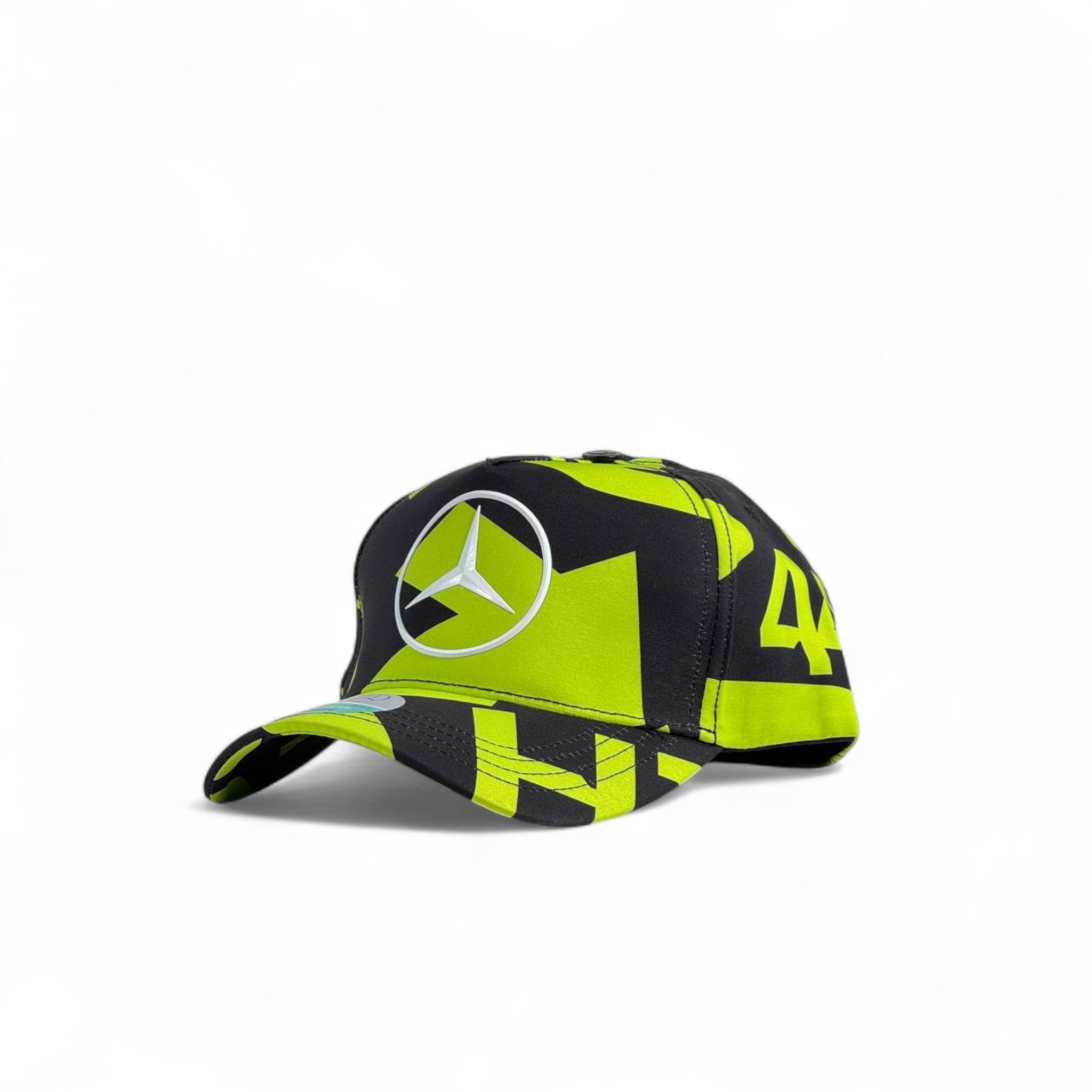 Mercedes-AMG Petronas Lewis Hamilton Cap – Neon Green & Black Edition 🏎️⚡